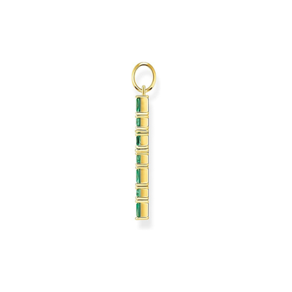 Pendentif croix verte THOMAS SABO - Plaqué Or