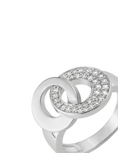 Charger l&#39;image dans la galerie, Bague Cercles Entrelacées Oxydes de Zirconium - Argent 925‰
