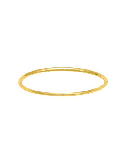 Jonc Fil Rond 3mm - Plaqué Or
