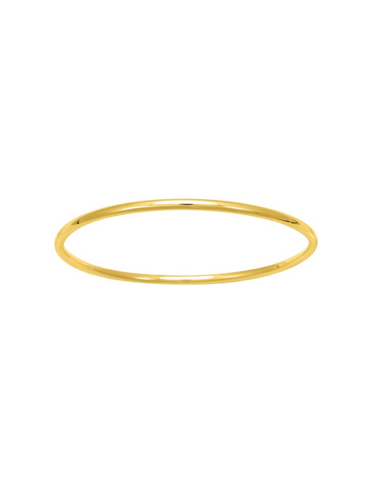 Jonc Fil Rond 3mm - Plaqué Or