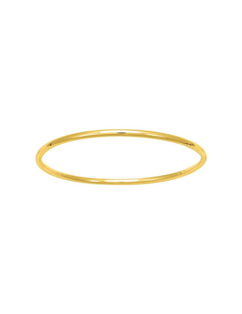 Jonc Fil Rond 3mm - Plaqué Or