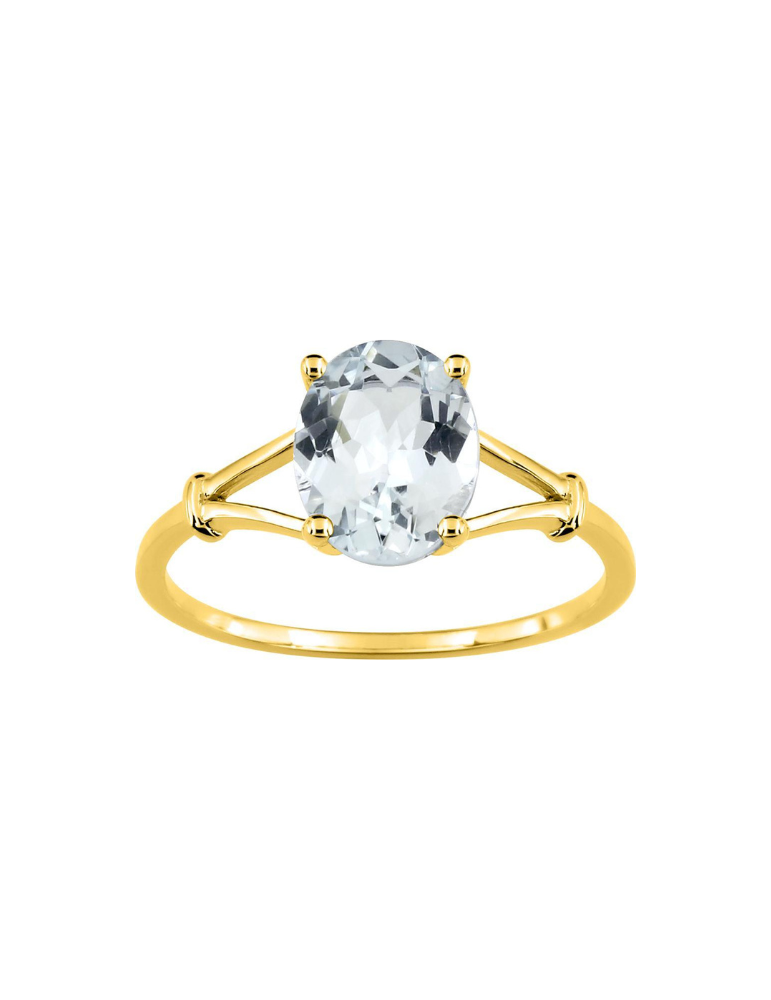 Bague Aigue Marine - Or Jaune 375‰