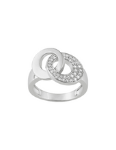 Charger l&#39;image dans la galerie, Bague Cercles Entrelacées Oxydes de Zirconium - Argent 925‰
