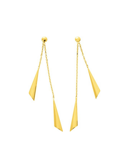 Boucles d'Oreilles Pendantes - Or Jaune 375‰