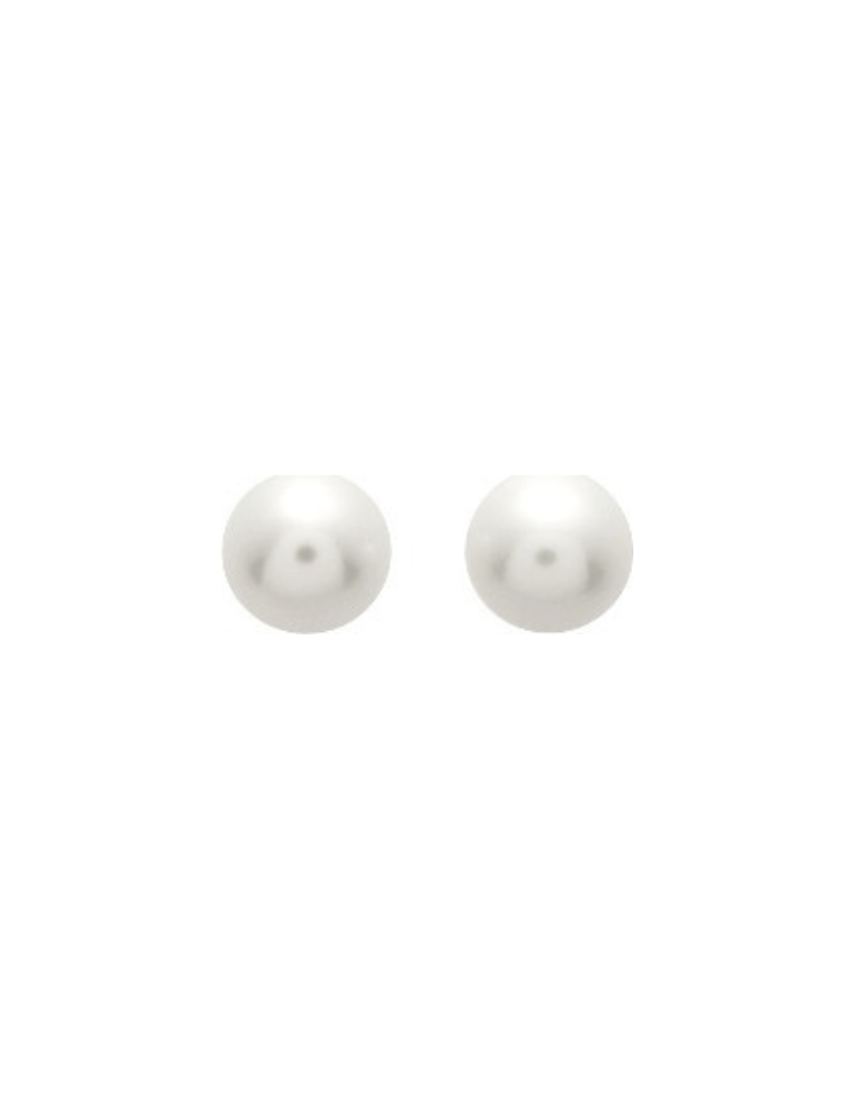 Boucles d'Oreilles Perles de Culture 7 mm - Or Jaune 750‰