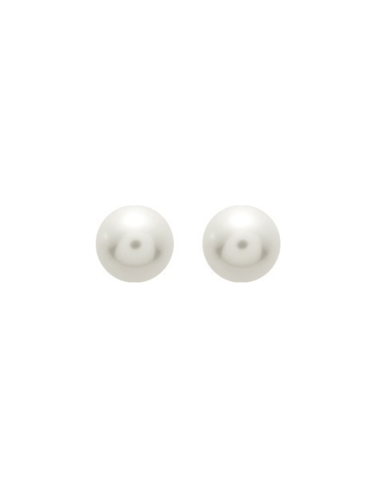 Boucles d'Oreilles Perles de Culture 8 mm - Or Jaune 750‰