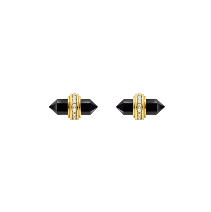 Boucles d'Oreilles Cristal & Onyx THOMAS SABO - Argent 925‰ Placage 18 carats