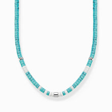 Charger l&#39;image dans la galerie, Collier Pierres Turquoises &amp; Blanches THOMAS SABO - Argent 925‰
