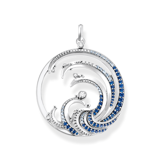 Pendentif Vague Pierres Bleues THOMAS SABO - Argent 925‰