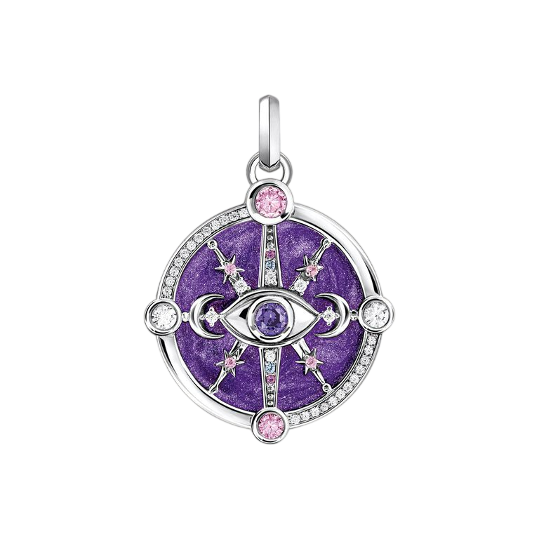 Pendentif œil avec détails cosmiques et pierres THOMAS SABO - Argent 925‰