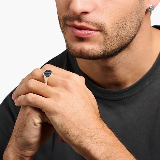 Bague avec des pierres noires THOMAS SABO - Argent 925‰