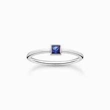 Charger l&#39;image dans la galerie, Bague Pierre Bleue Carée THOMAS SABO - Argent 925‰
