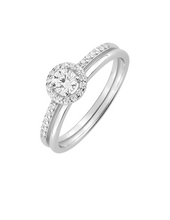 Charger l&#39;image dans la galerie, Bague Deux Anneaux Oxydes de Zirconium - Argent 925‰
