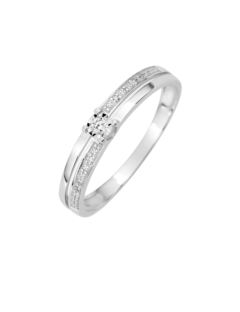 Bague Solitaire Diamants - Or Blanc 750‰