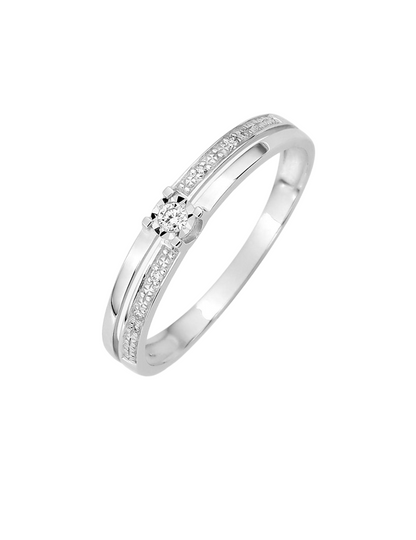 Bague Solitaire Diamants - Or Blanc 750‰