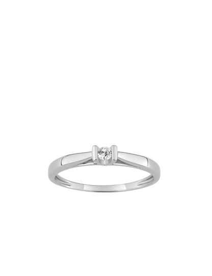 Bague Solitaire Diamant - Or Blanc 750‰