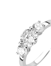 Charger l&#39;image dans la galerie, Bague Trilogie Oxydes de Zirconium - Argent 925‰
