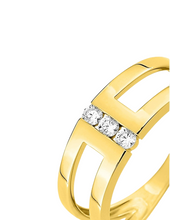 Charger l&#39;image dans la galerie, Bague Ajourée Oxydes De Zirconium - Or Jaune 375‰
