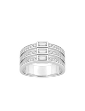 Charger l&#39;image dans la galerie, Bague 3 Anneaux Oxydes de Zirconium - Argent 925‰
