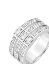 Charger l&#39;image dans la galerie, Bague 3 Anneaux Oxydes de Zirconium - Argent 925‰
