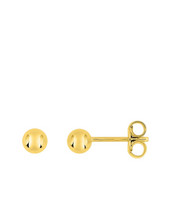 Charger l&#39;image dans la galerie, Boucles d&#39;Oreilles Boule 4 mm - Plaqué Or
