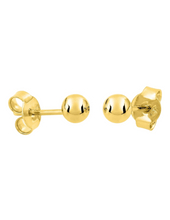 Charger l&#39;image dans la galerie, Boucles d&#39;Oreilles Boule 4 mm - Plaqué Or
