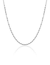 Charger l&#39;image dans la galerie, Chaîne Maille Forçat Diamanté 1.45 mm - Or Blanc 750‰
