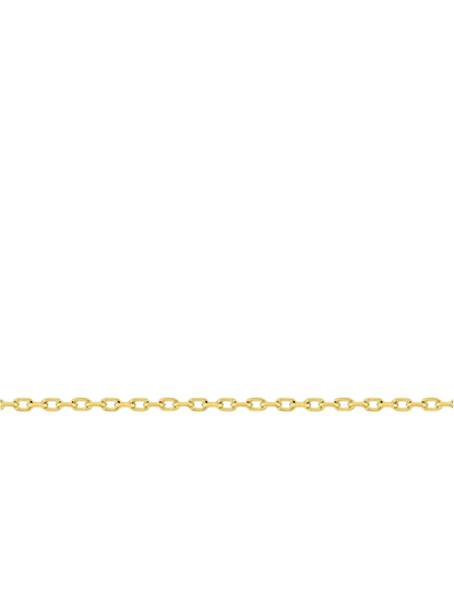 Chaîne Maille Forçat Diamantée 0.70 mm - Or Jaune 750‰