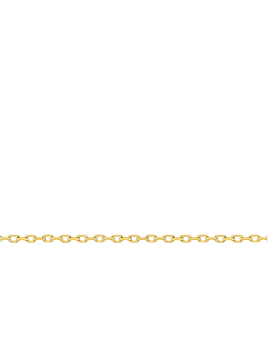 Chaîne Maille Forçat Diamantée 0.70 mm - Or Jaune 750‰