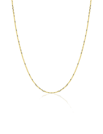 Chaîne Maille Forçat Diamantée 0.70 mm - Or Jaune 750‰