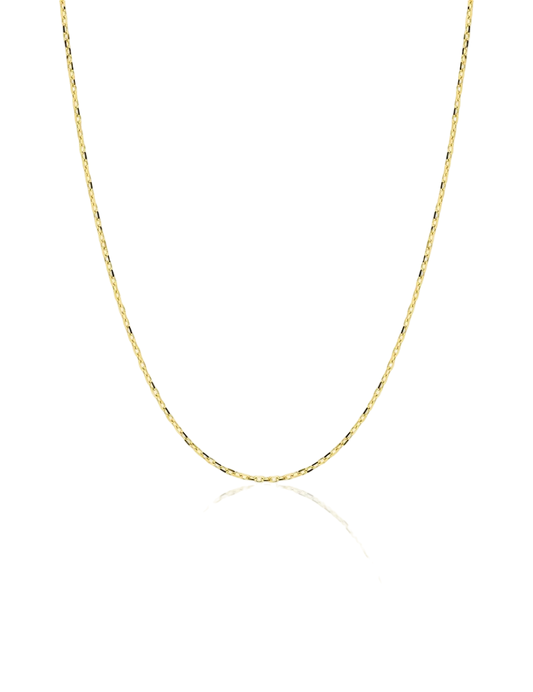 Chaîne Maille Forçat Diamantée 0.70 mm - Or Jaune 750‰