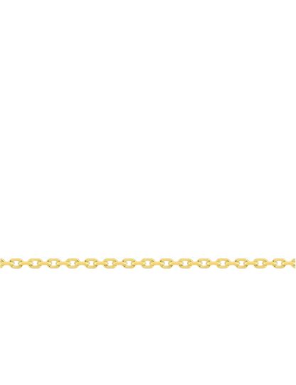 Chaîne Maille Forçat Diamantée 0.97 mm - Or Jaune 750‰