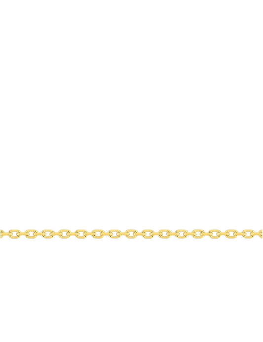 Chaîne Maille Forçat Diamantée 0.97 mm - Or Jaune 750‰