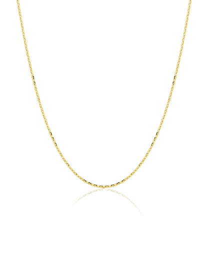 Chaîne Maille Forçat Diamantée 0.97 mm - Or Jaune 750‰