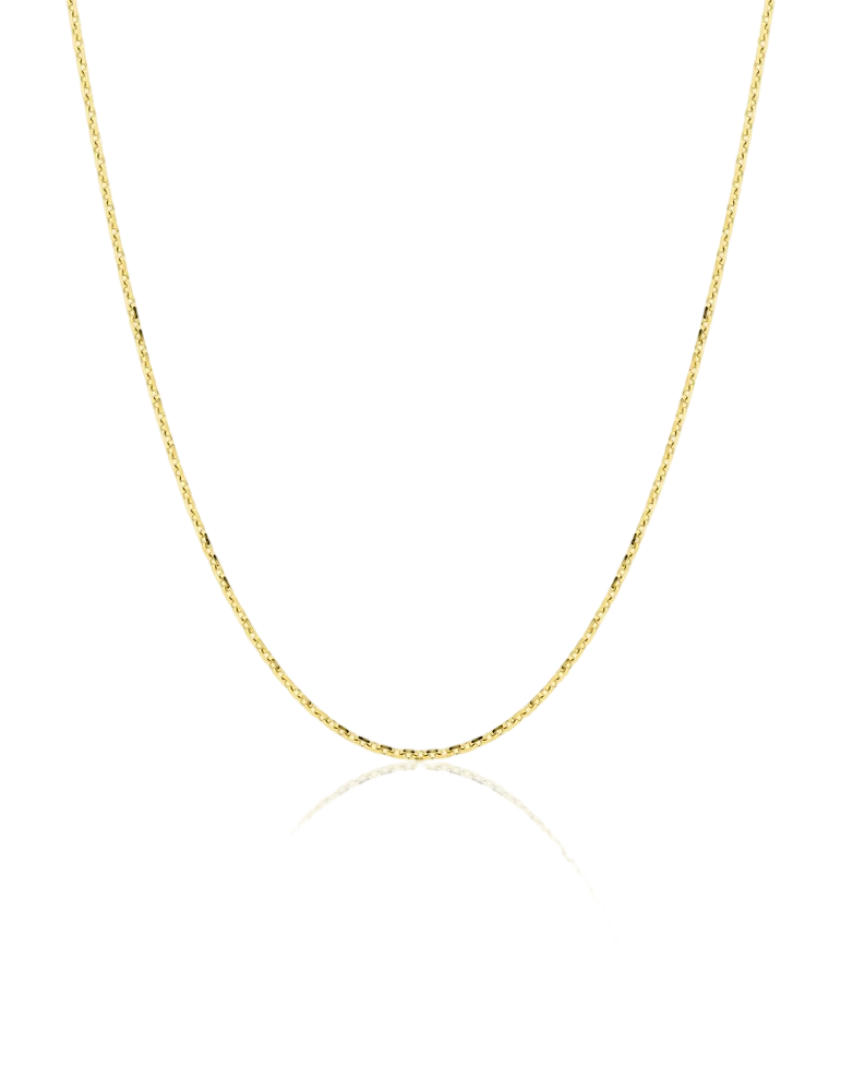 Chaîne Maille Forçat Diamantée 0.97 mm - Or Jaune 750‰