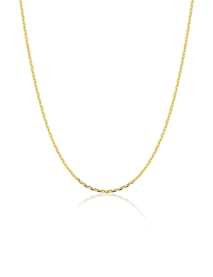 Chaîne Maille Forçat Diamantée 1.15 mm - Or Jaune 750‰
