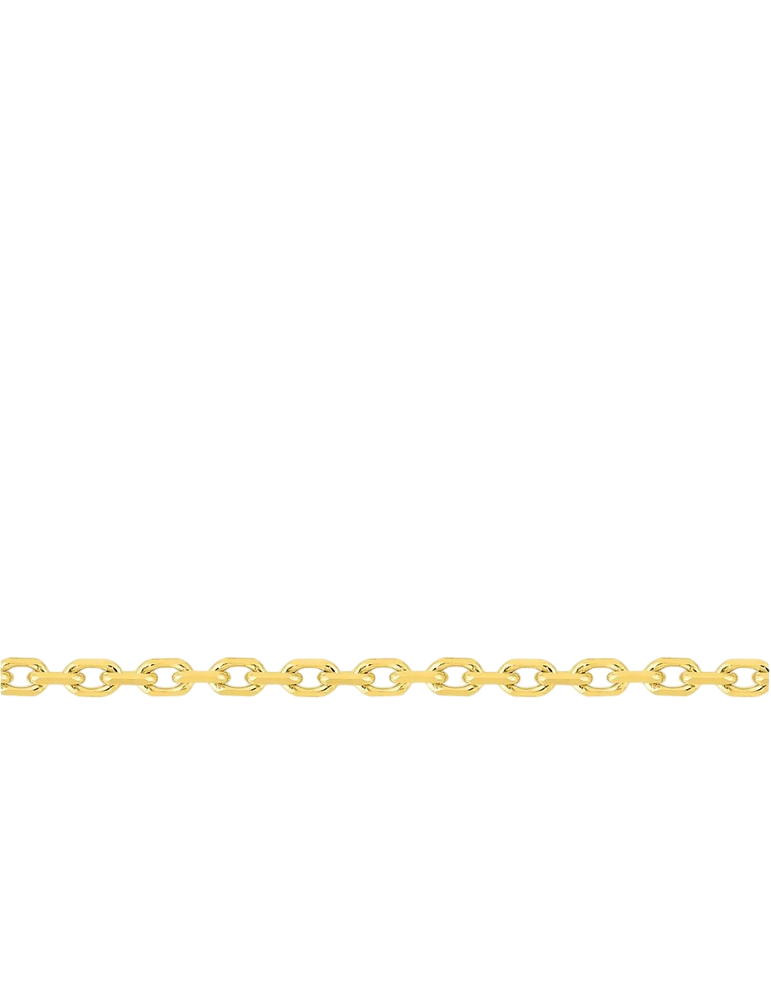 Chaîne Maille Forçat Diamantée 1.45 mm - Or Jaune 750‰
