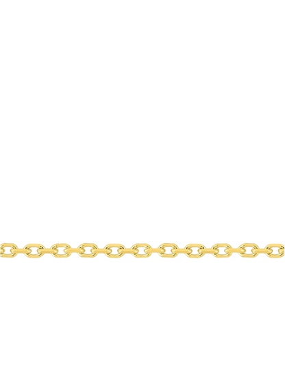 Chaîne Maille Forçat Diamantée 1.45 mm - Or Jaune 750‰