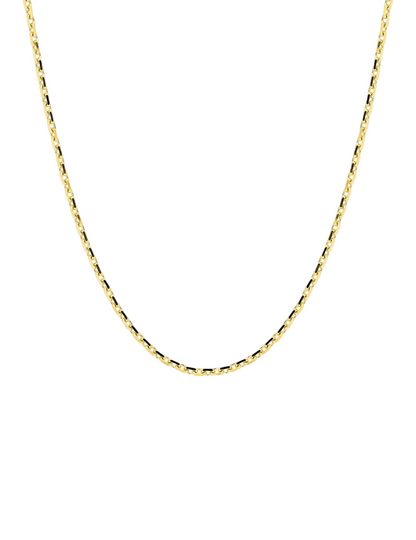 Chaîne Maille Forçat Diamantée 1.45 mm - Or Jaune 750‰