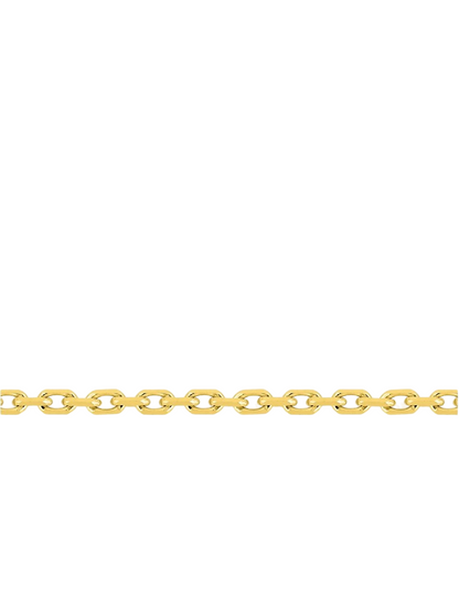 Chaîne Maille Forçat Diamantée 1.60 mm - Or Jaune 750‰