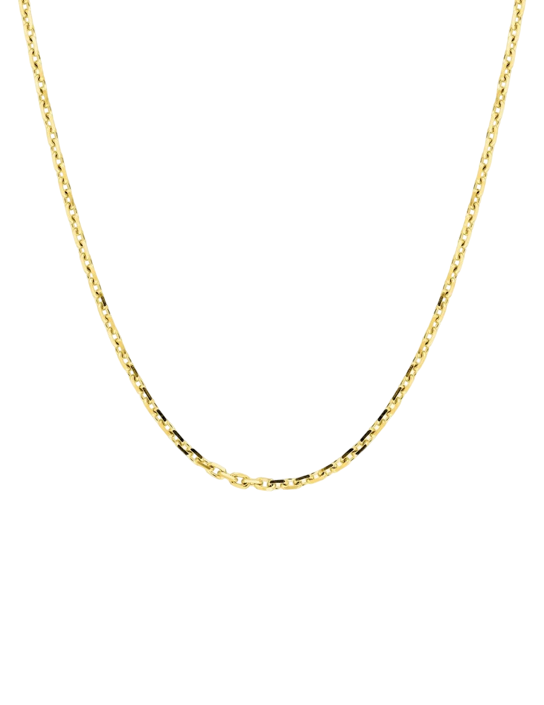 Chaîne Maille Forçat Diamantée 1.60 mm - Or Jaune 750‰