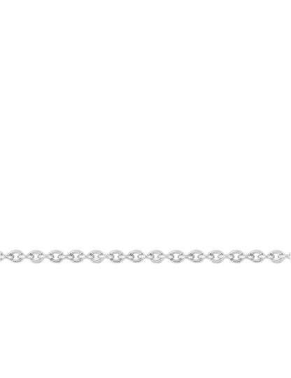 Chaîne Maille Forçat Ronde 1.15 mm - Or Blanc 750‰