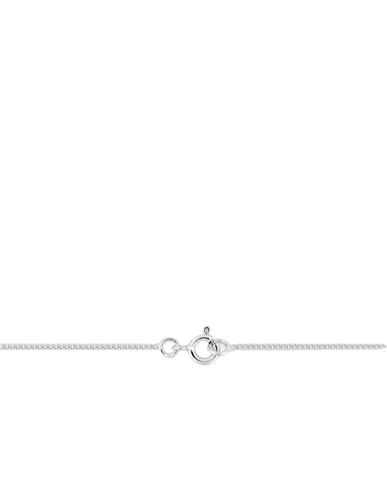 Chaîne Maille Gourmette Diamantée 1.15 mm - Or Blanc 750‰