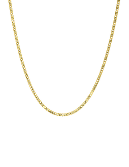 Chaîne Maille Gourmette Diamantée 1.35 mm - Or Jaune 750‰