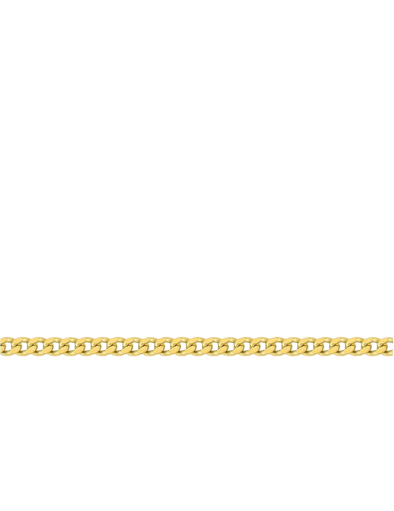 Chaîne Maille Gourmette Diamantée 1.35 mm - Or Jaune 750‰