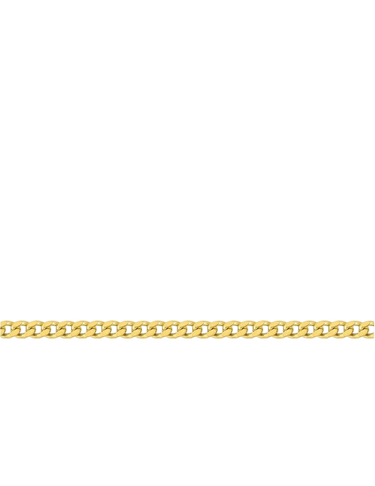 Chaîne Maille Gourmette Diamantée 1.35 mm - Or Jaune 750‰
