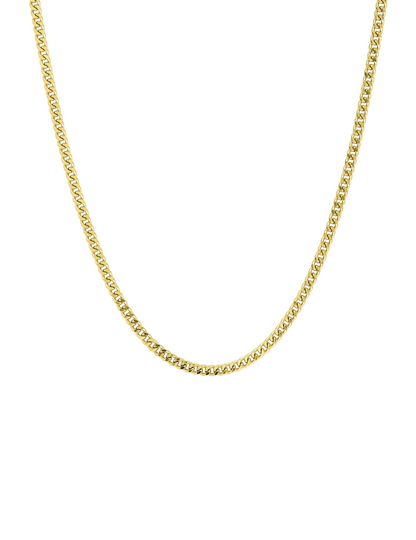 Chaîne Maille Gourmette Diamantée 1.62 mm - Or Jaune 750‰