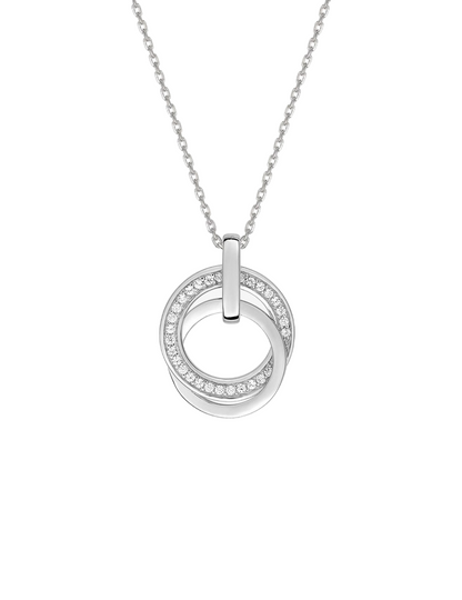 Collier Double Cercles Oxydes de Zirconium - Argent 925‰