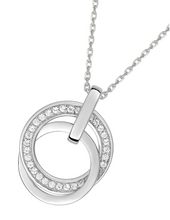 Charger l&#39;image dans la galerie, Collier Double Cercles Oxydes de Zirconium - Argent 925‰
