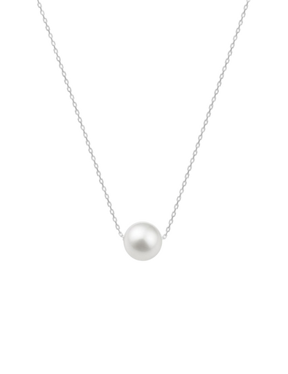 Collier Perle de Culture 8 mm - Or Blanc 375‰